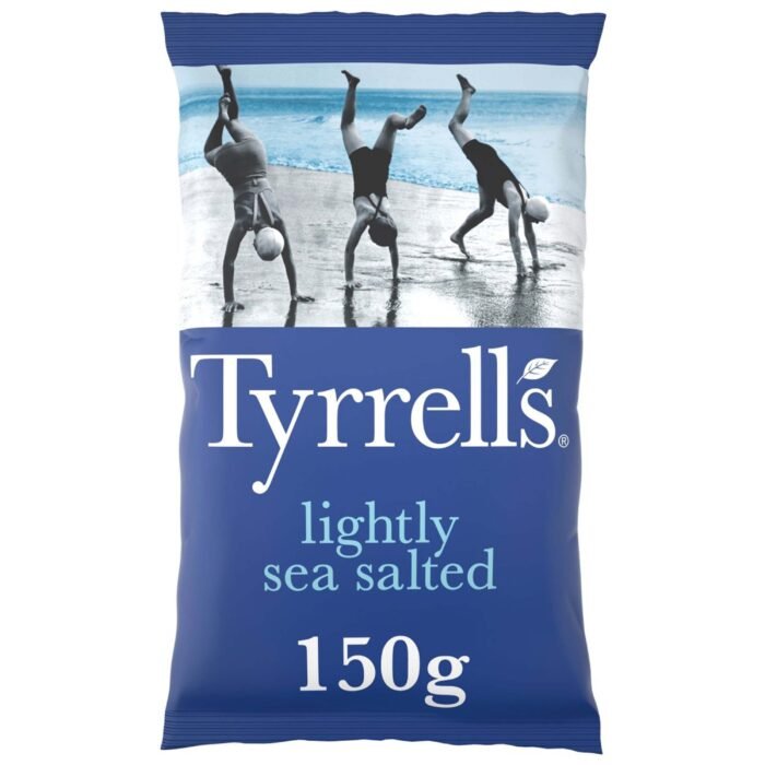 Tyrrells Lightly Sea Salted Sharing Crisps - 150g - Image 1