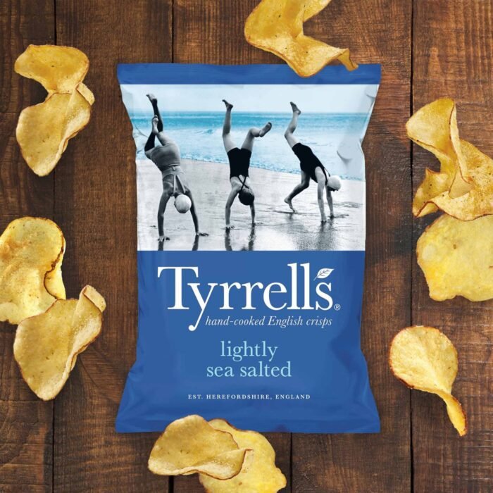 Tyrrells Lightly Sea Salted Sharing Crisps - 150g - Image 2
