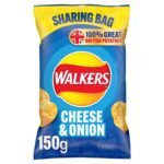 Walkers Cheese & Onion Sharing Crisps - 150g
