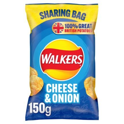 Walkers Cheese & Onion Sharing Crisps - 150g