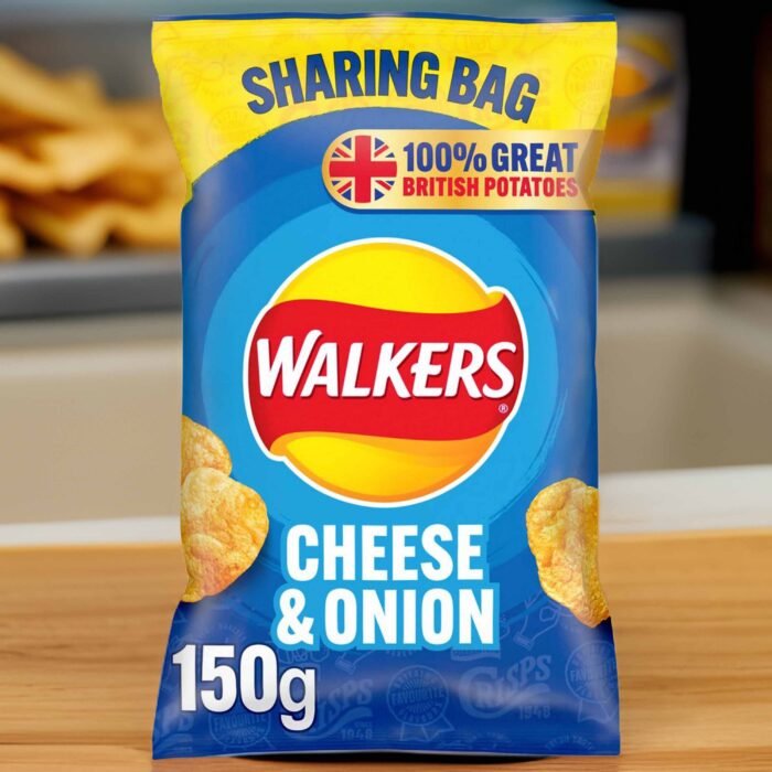 Walkers Cheese & Onion Sharing Crisps - 150g - Image 2