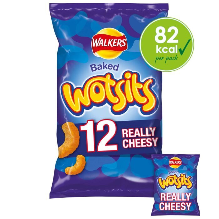 Walkers Really Cheesy Wotsits Multipack Crisps - 12 PACK - Image 1
