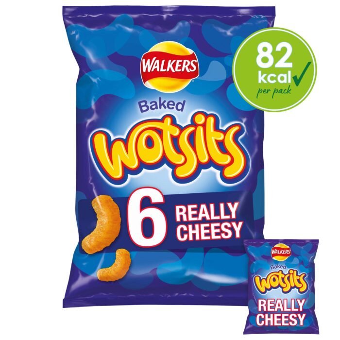 Walkers Really Cheesy Wotsits Multipack Crisps - 6 PACK - Image 1