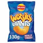 Walkers Wotsits Giants Really Cheesy Crisps - 130g (Sharing Bag)