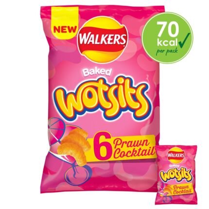 Walkers Wotsits Prawn Cocktail Multipack Snacks Crisps - 6 PACK