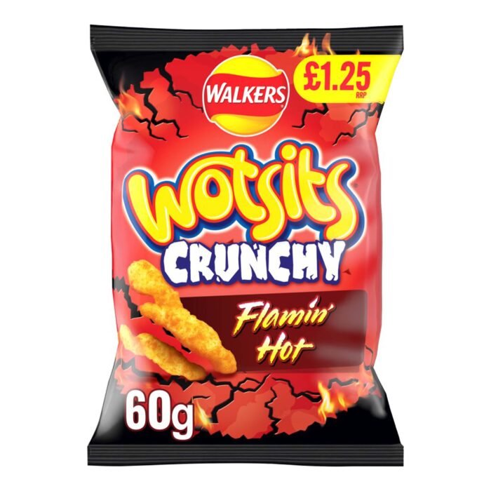 Wotsits Crunchy Flamin Hot 60g – (£1.25 Bag) - Image 1