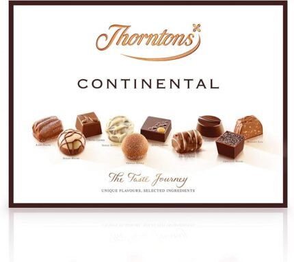 Thorntons Continental Collection, Chocolate Hamper Gift Box, Inspired by European Flavours, Assorted Milk, White and Dark Chocolates, 284g