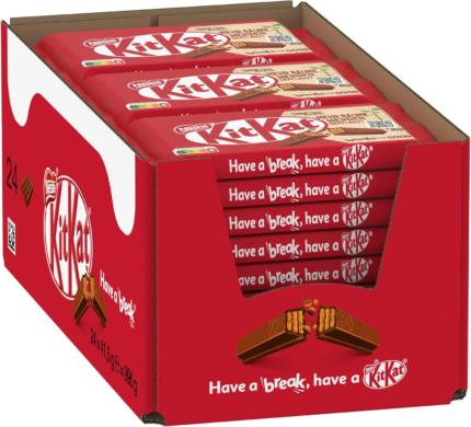 Nestle KitKat Classic chocolate bar, crunchy bar with milk chocolate & crispy waffle, pack of 24 (24x41.5g)